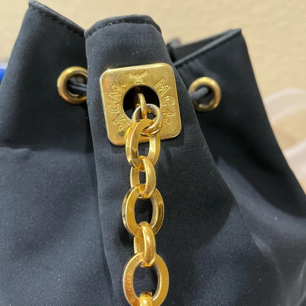 MCM Black Drawstring Bag - Picture 5 of 16